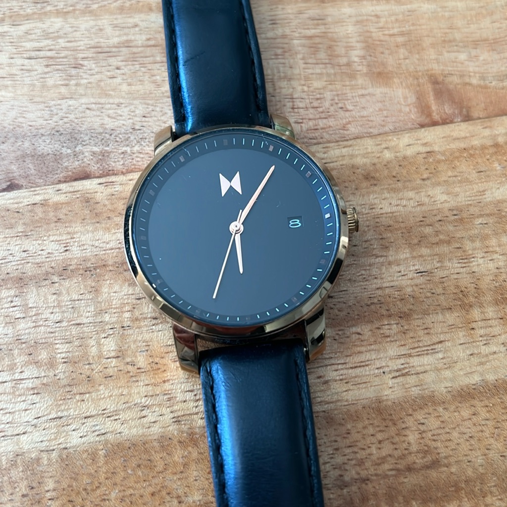 Mvmt Black And Rose Gold Watch